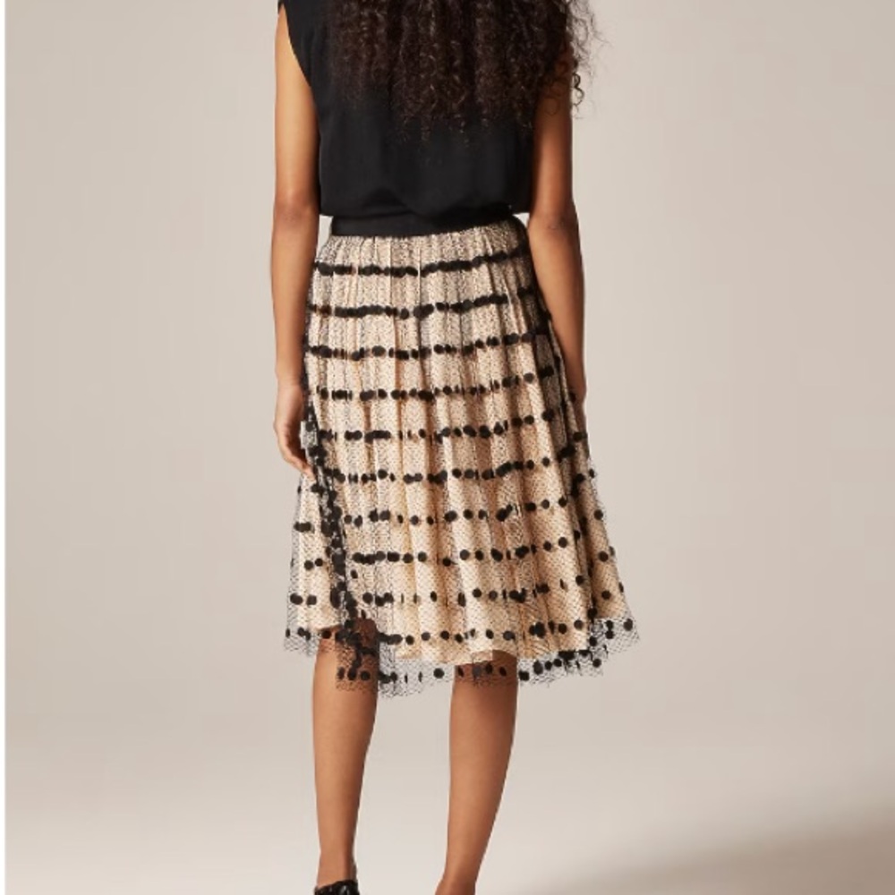 J Crew Collection layered mesh skirt with dots size 4 - Picture 2 of 5